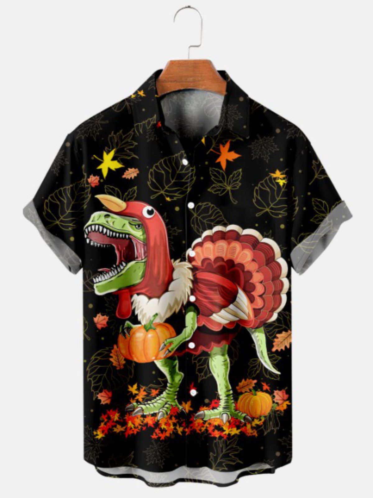 Dinosaur Print Short Sleeve Shirt