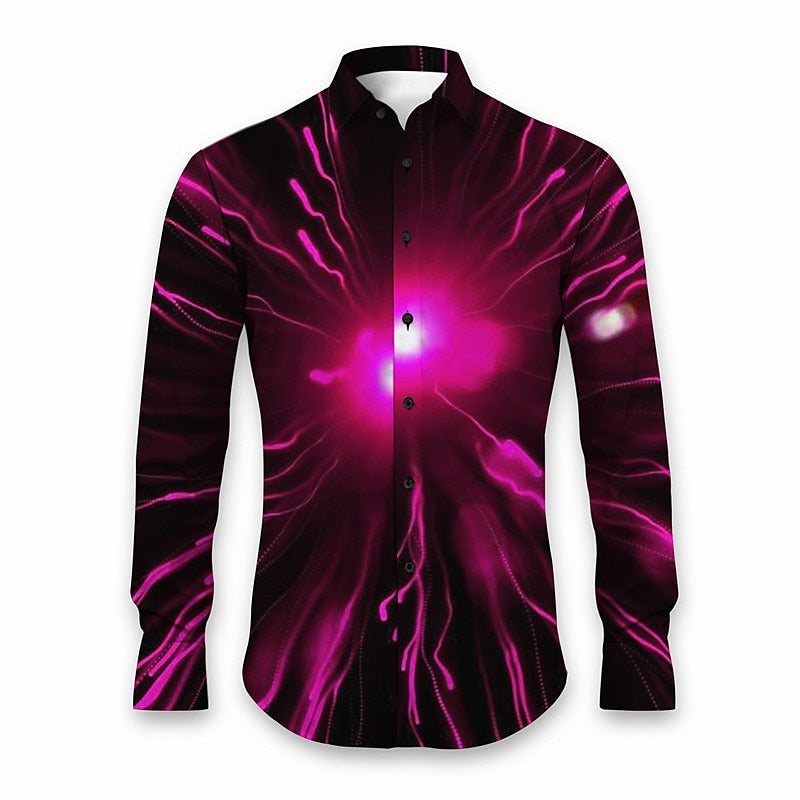 Electric Print Patterned Party Shirt