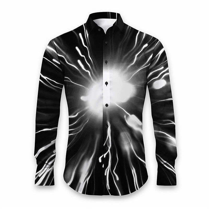 Electric Print Patterned Party Shirt