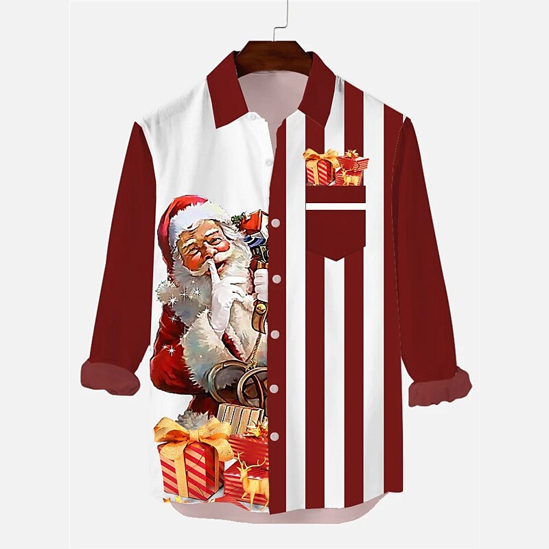 Elk And Santa Claus Christmas Holiday Shirt