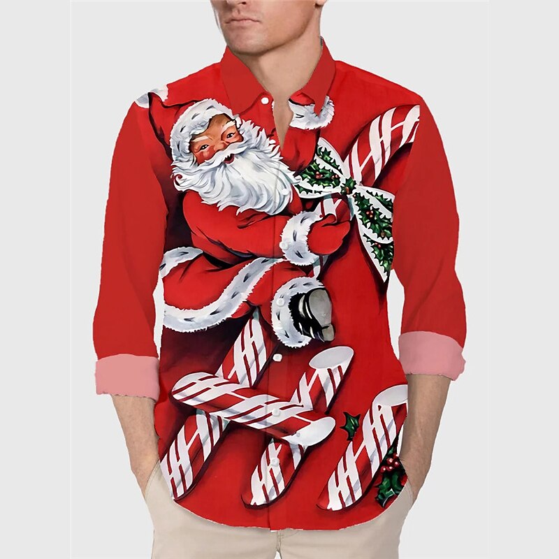 Elk And Santa Claus Christmas Holiday Shirt