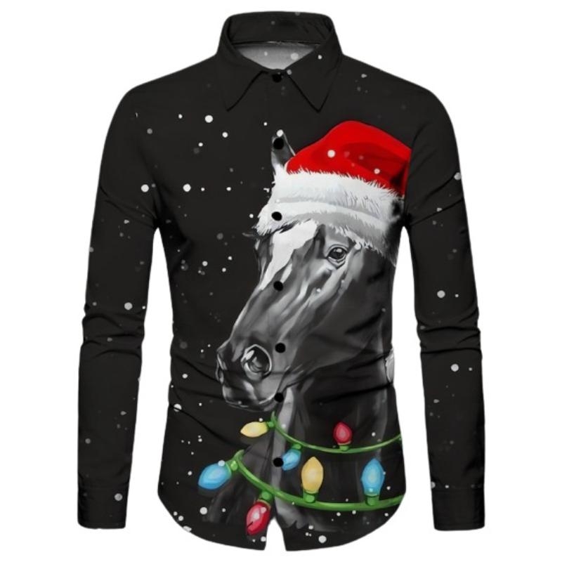 Equine Elegance Stretch Button Down Shirt