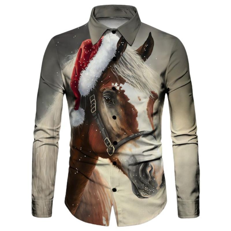 Equine Elegance Stretch Button Down Shirt