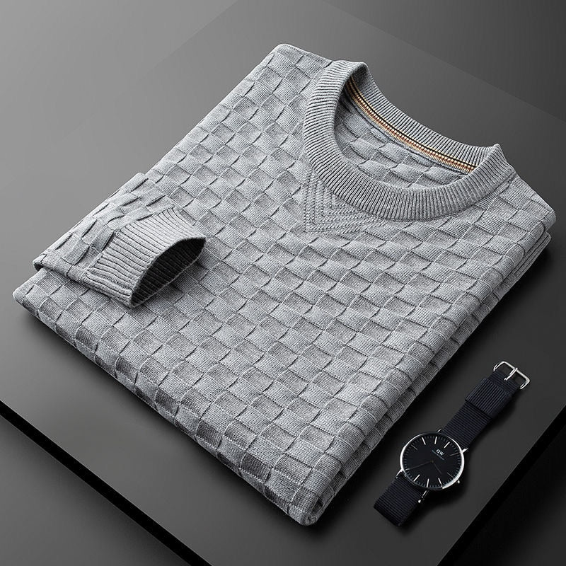 Fashionable Checkered Detail Sweatshirt