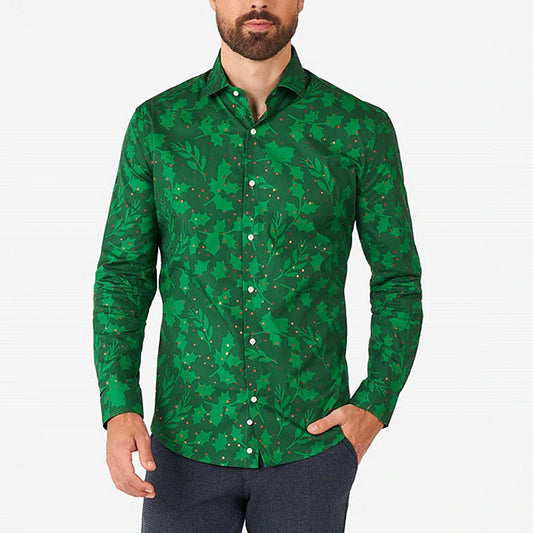 Festive Foliage Tree Casual Shirt