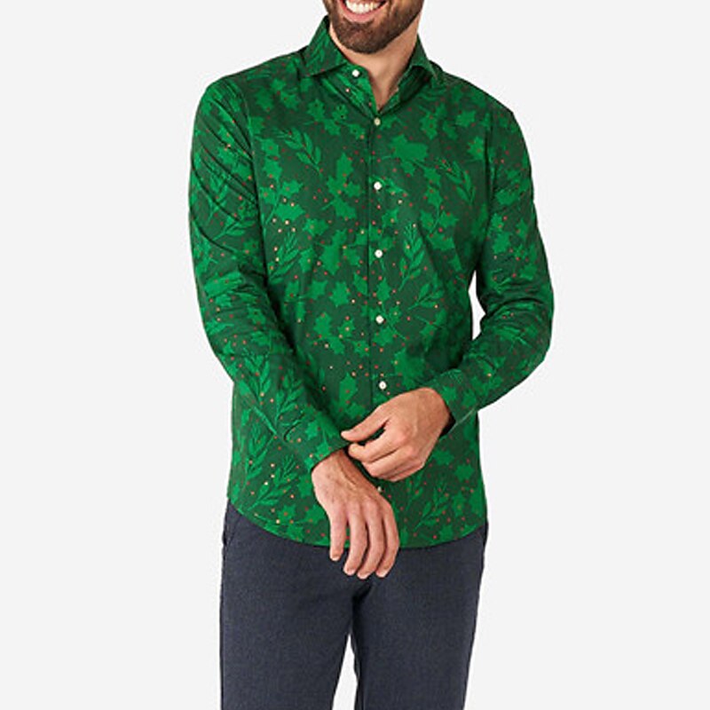 Festive Foliage Tree Casual Shirt