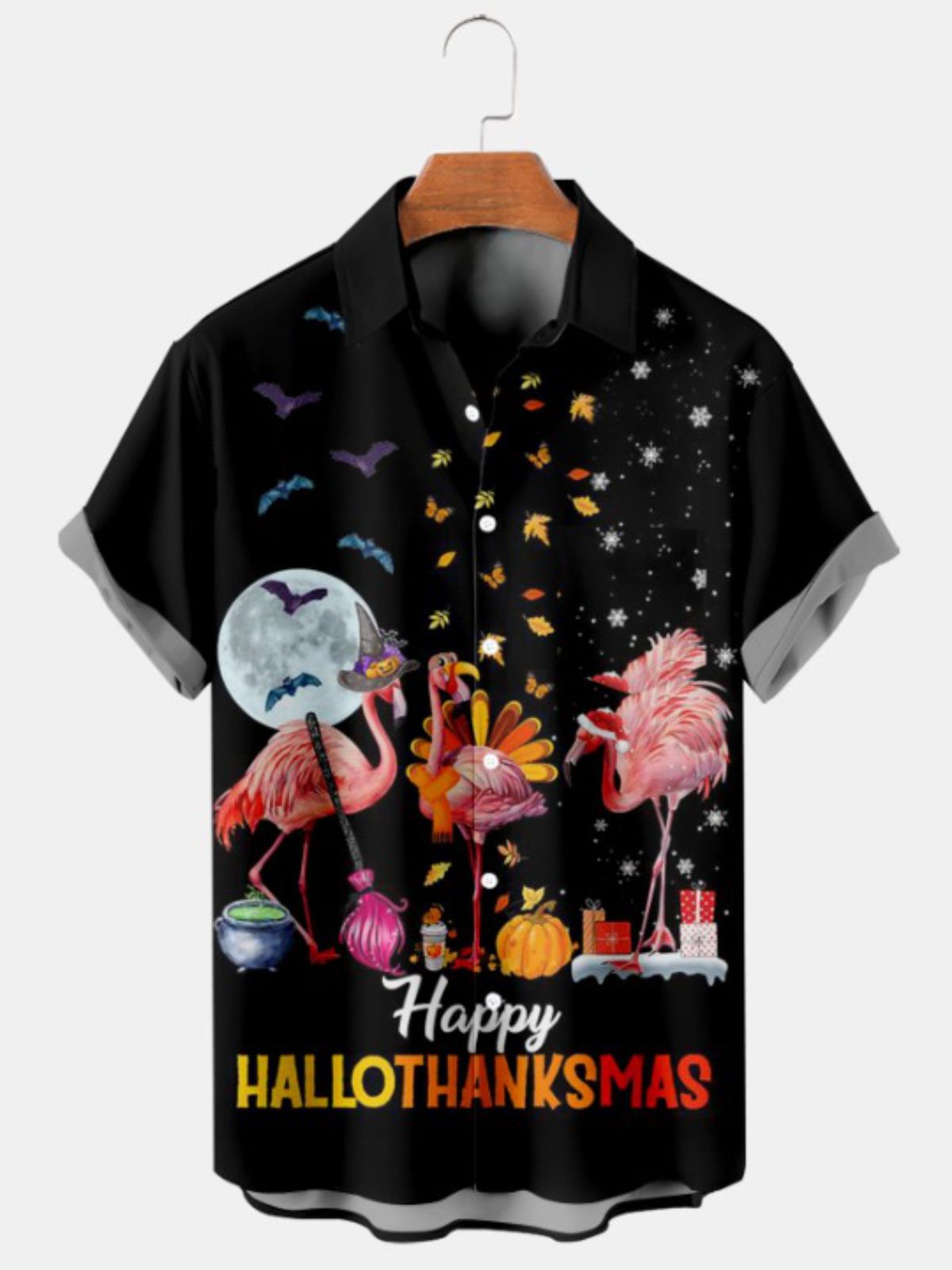 Festive Fun Print Short Sleeve Shirt