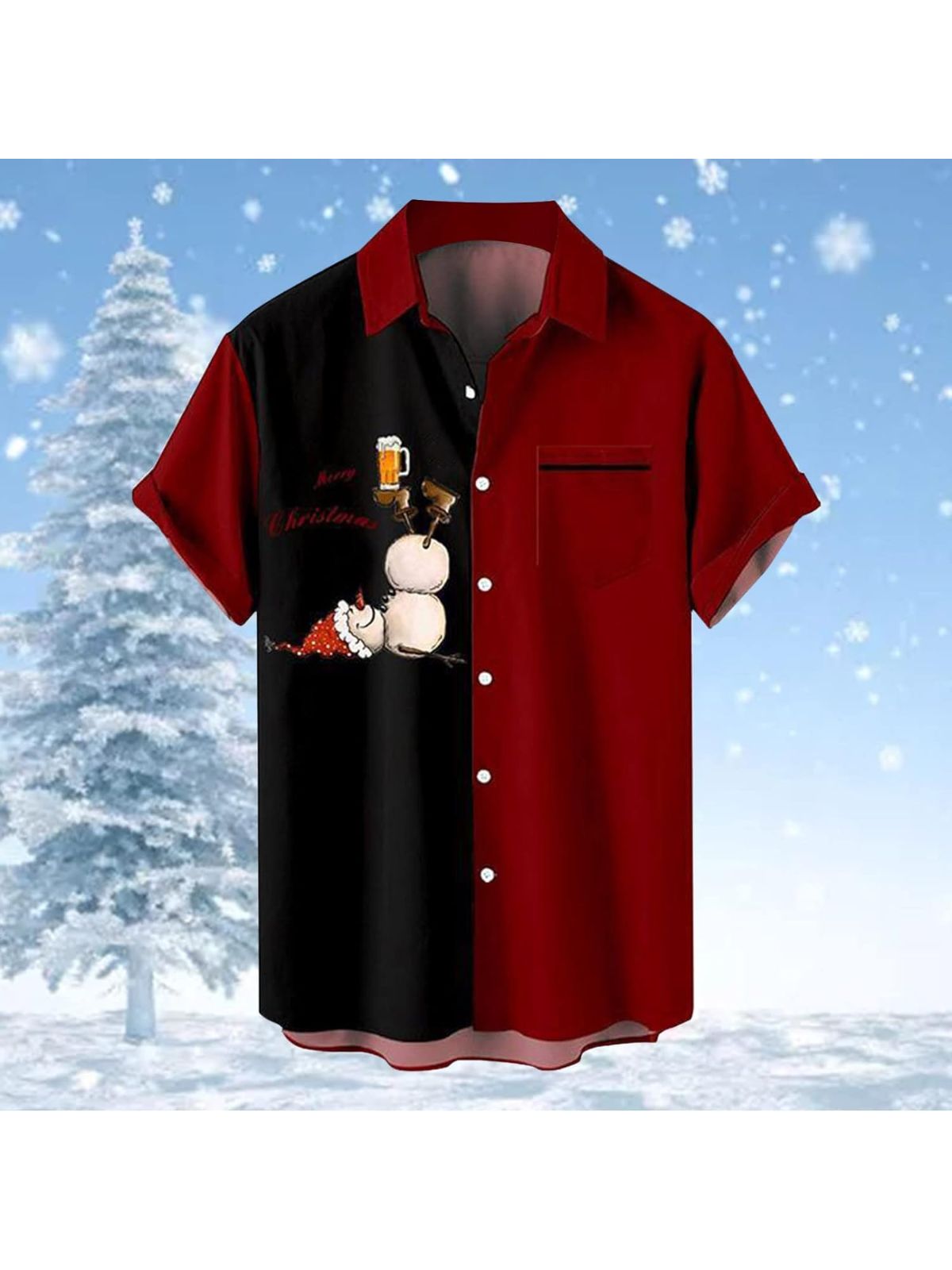 Festive Santa Claus Collection Short Sleeve Shirt