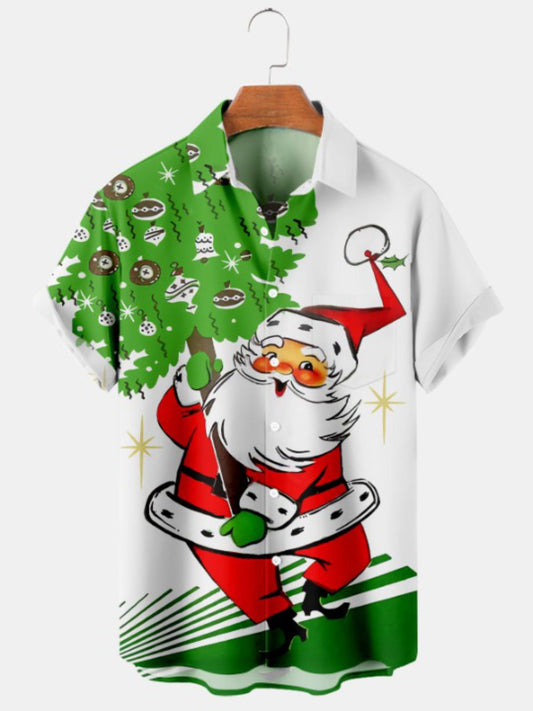 Festive Santa Claus Print Tee