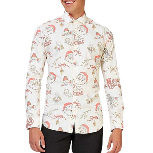 Festive Print Button Down Shirt