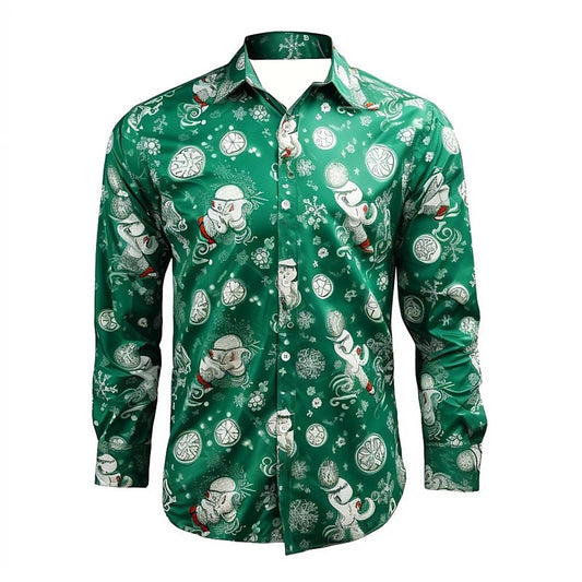 Festive Season Holiday Patterned Shirt