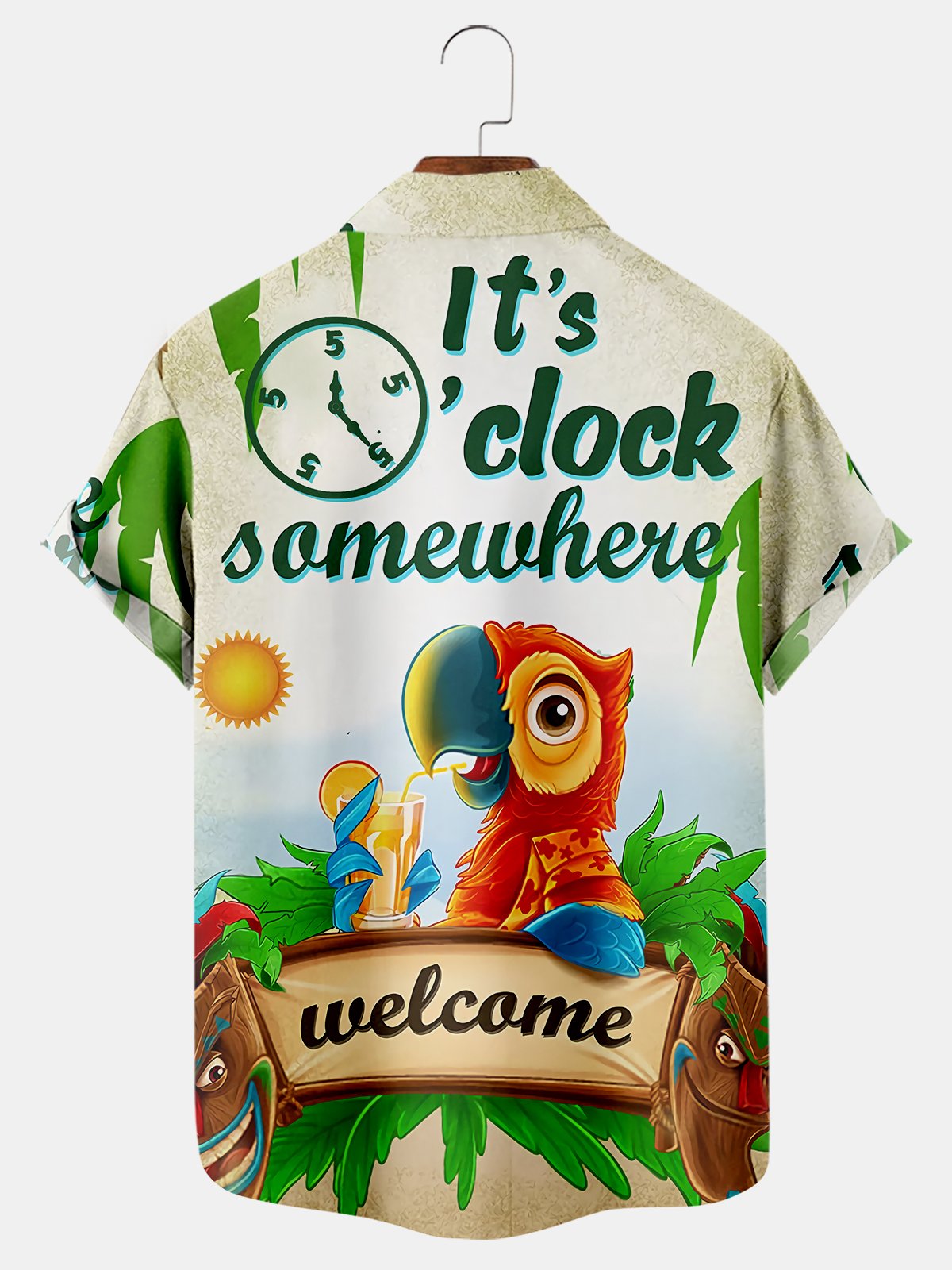 Five O Clock Parrot Loose Print Shirt