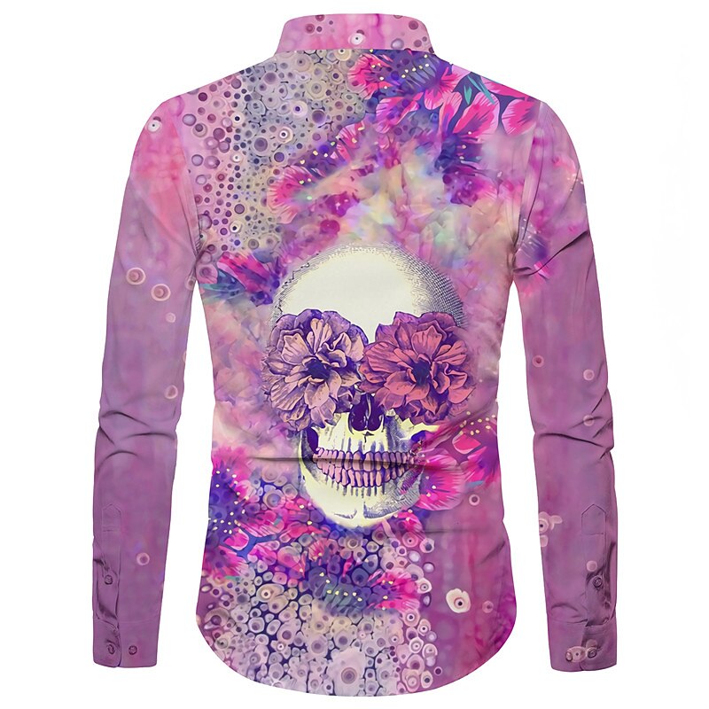 Floral Graphic Print Long Sleeve Shirt