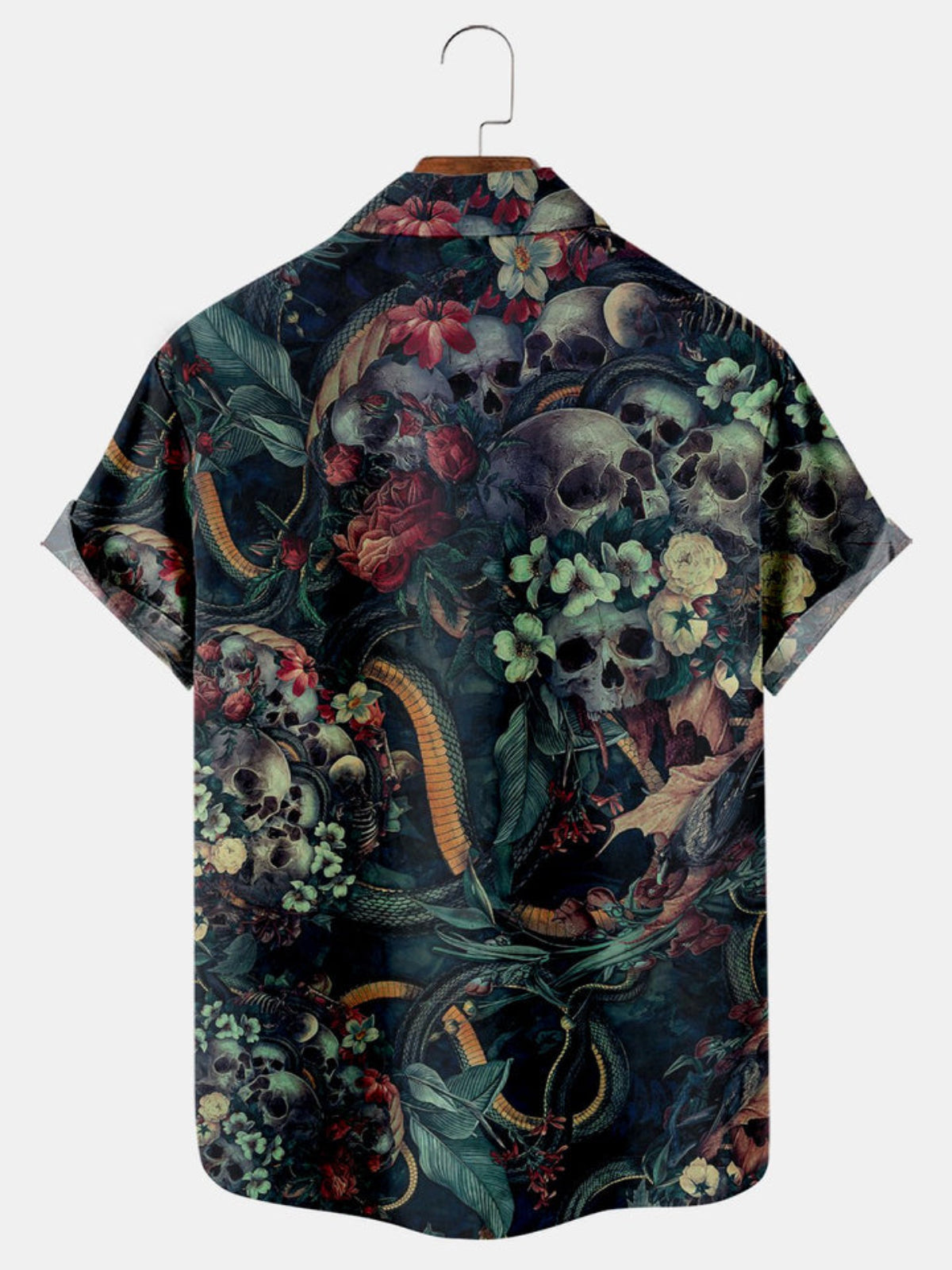 Flower Printed Casual Short Sleeve Shirt