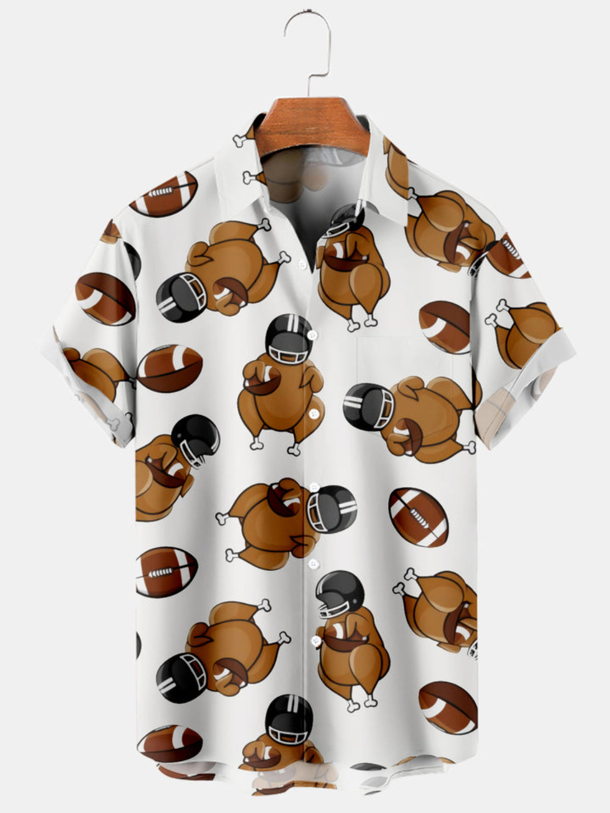 Football Printed Short Sleeve Shirt
