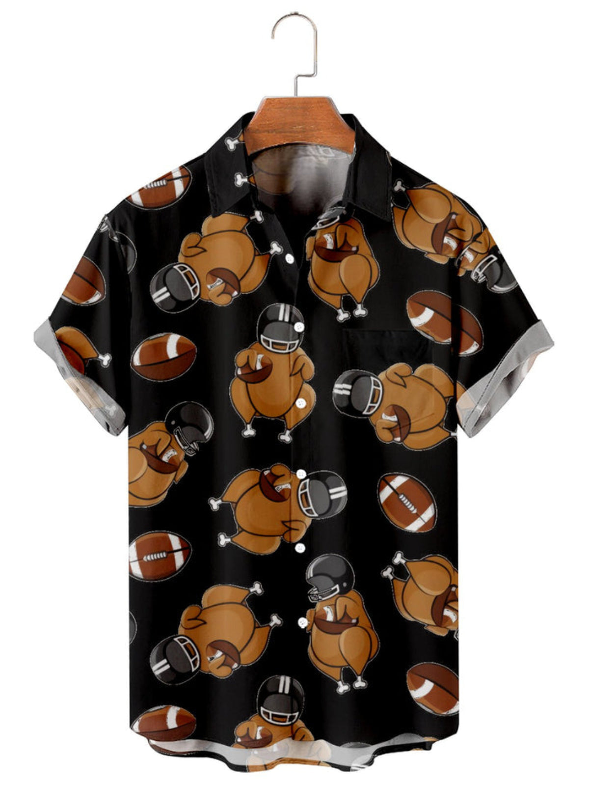 Football Printed Short Sleeve Shirt