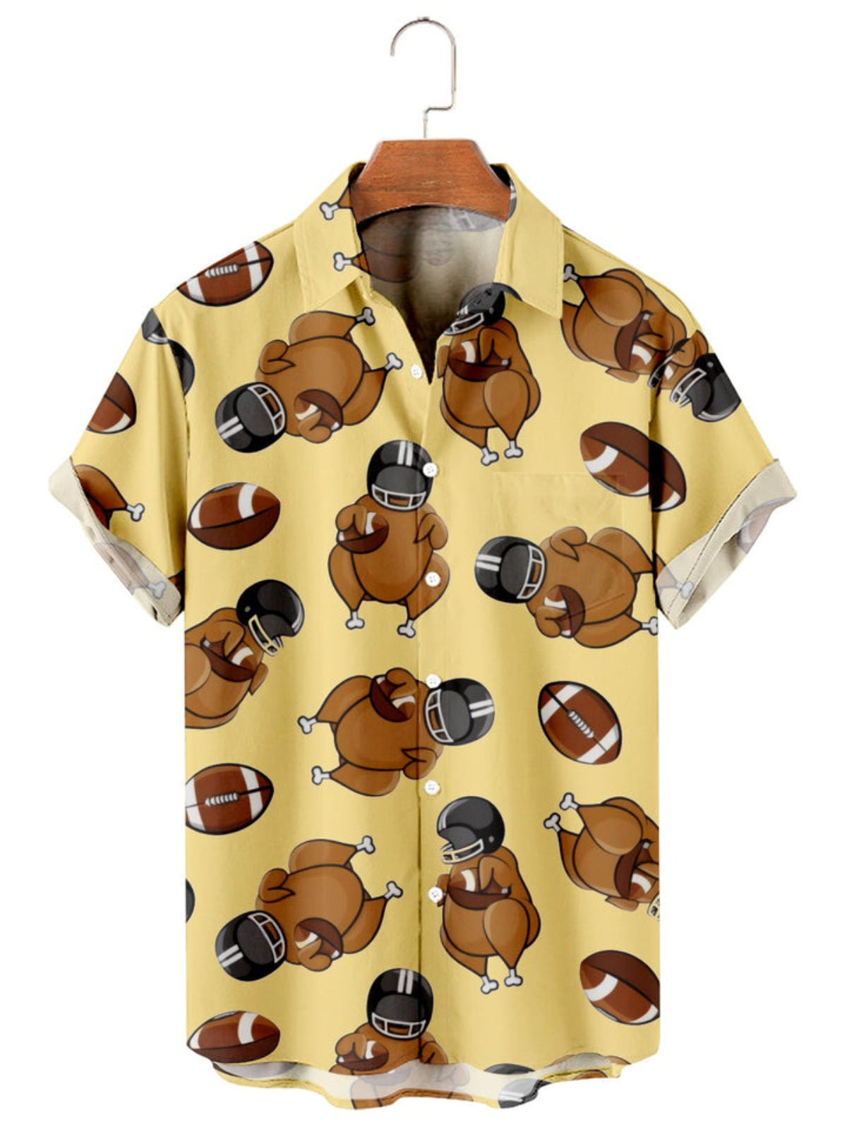 Football Printed Short Sleeve Shirt