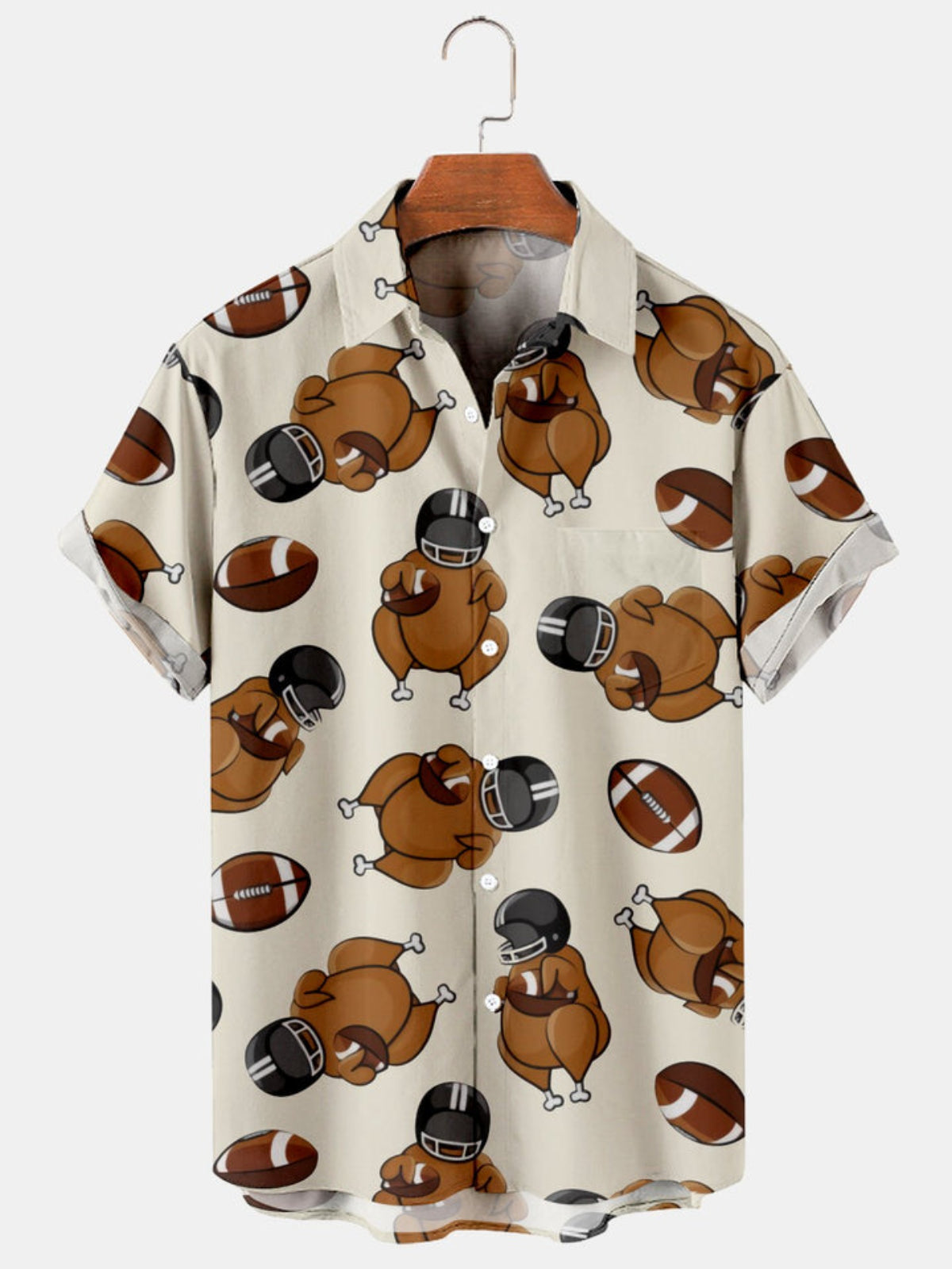 Football Printed Short Sleeve Shirt