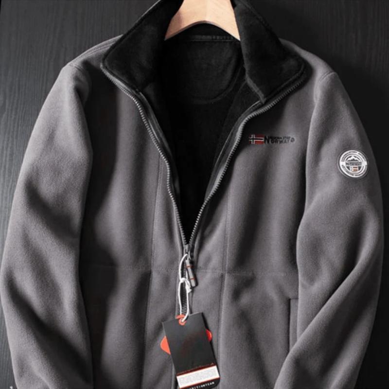 Front Zip Double Layer Stylish Jacket