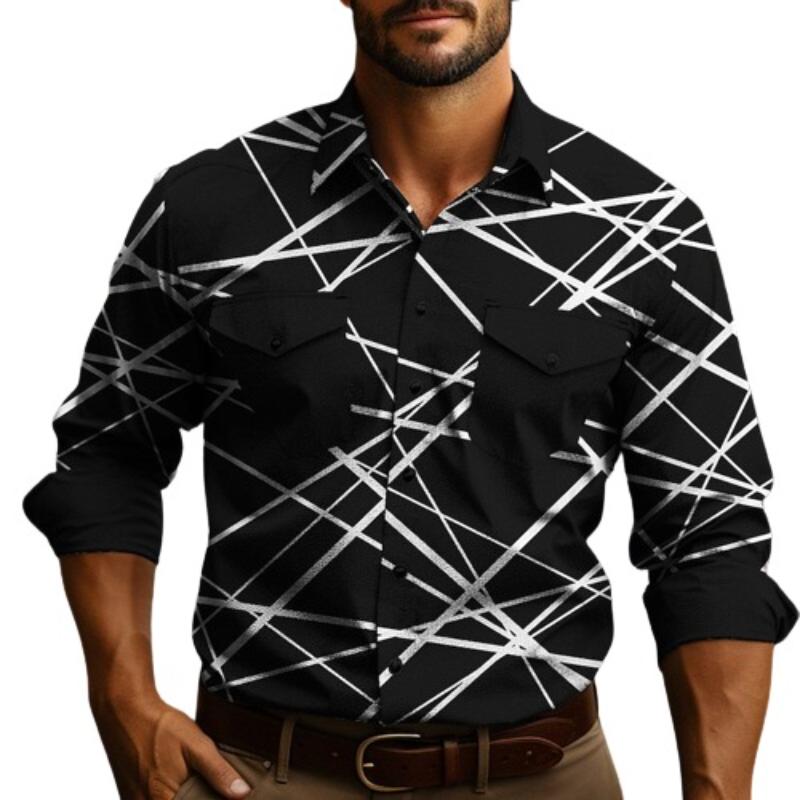 Geo Block Designer Streetwear Shirt