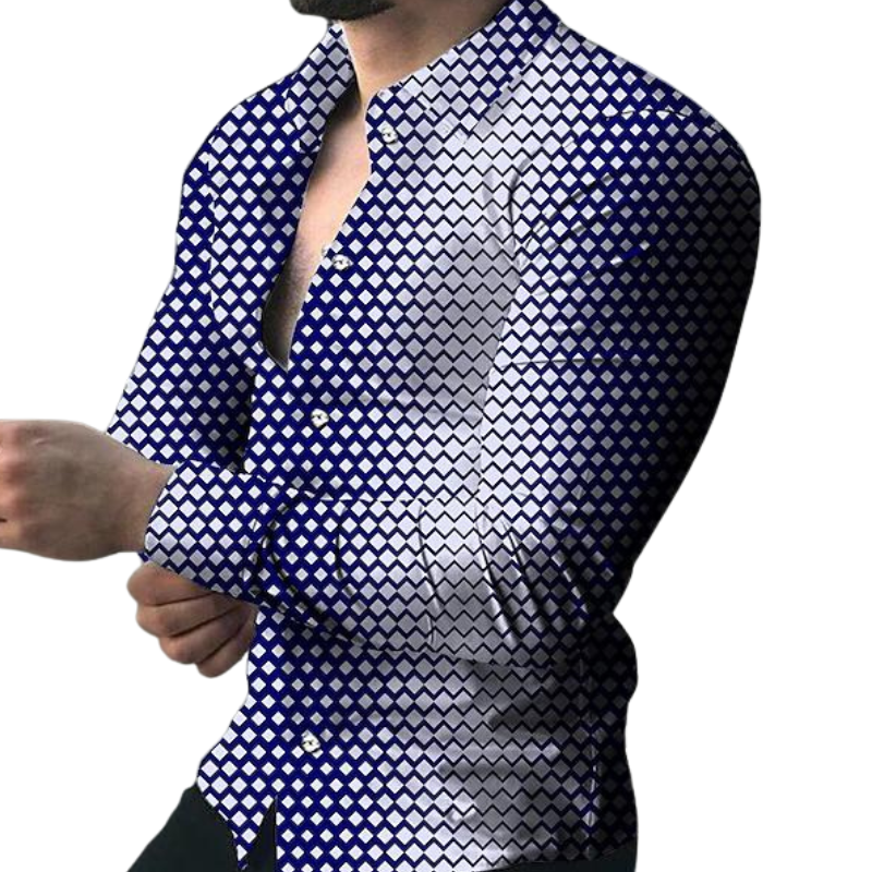 Geometric Patterned Party Shirt