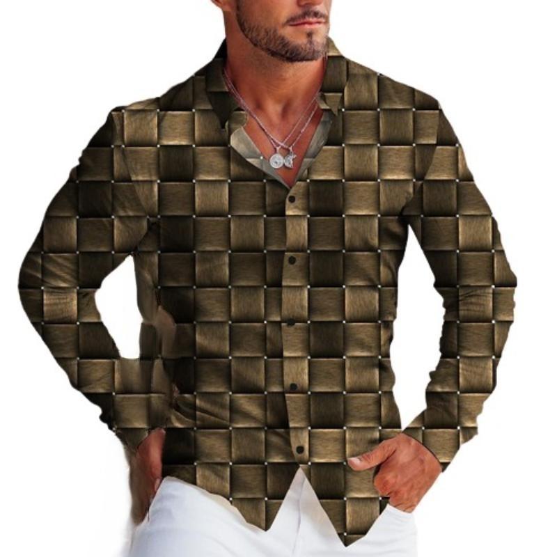 Geometric Plaid Designer Streetwear Shirt