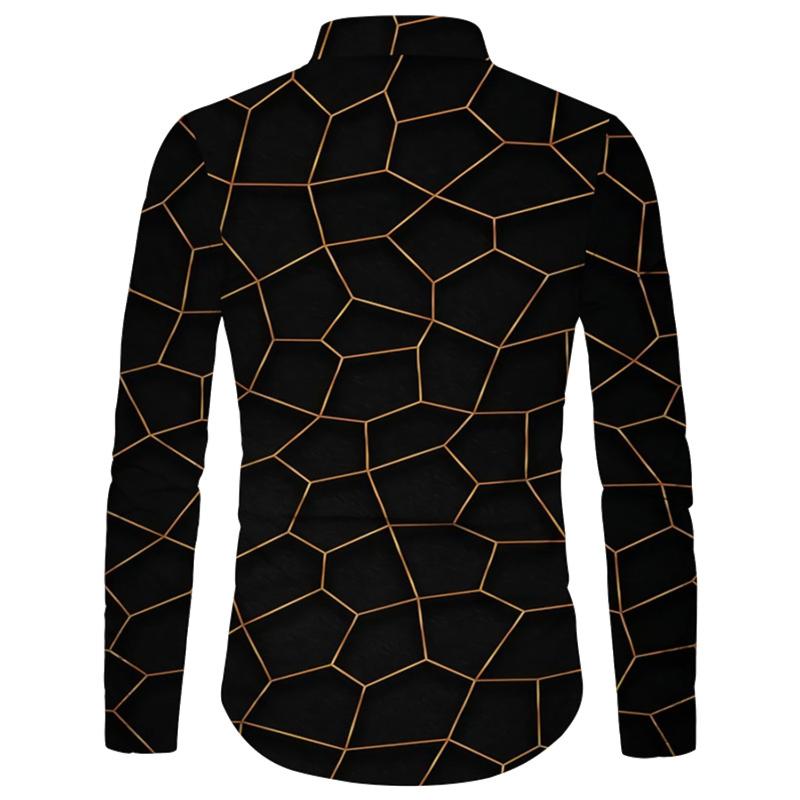 Geometry Print Full Sleeve Shirt For Christmas