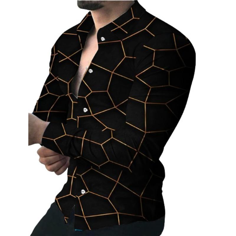 Geometry Print Full Sleeve Shirt For Christmas