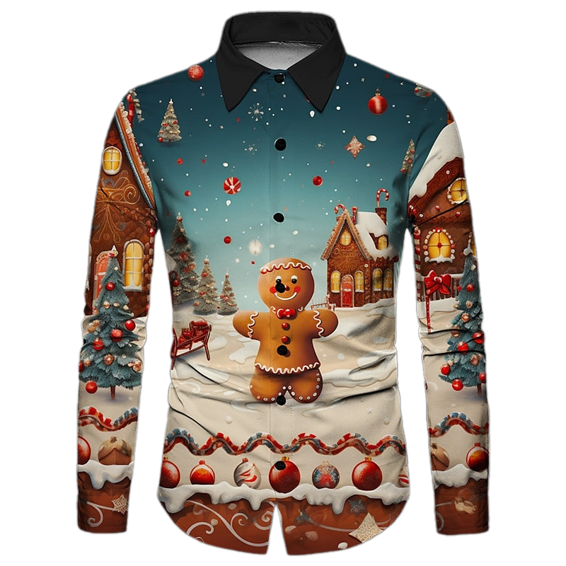 Gingerbread Candy Print Shirt