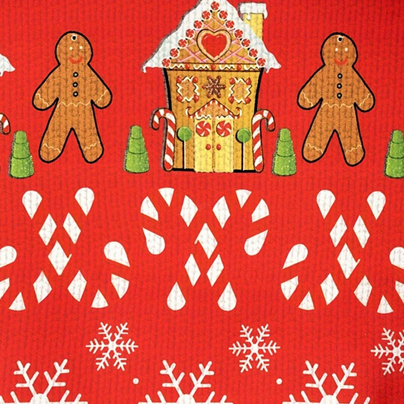 Gingerbread Christmas Themed Turndown Printed Shirt