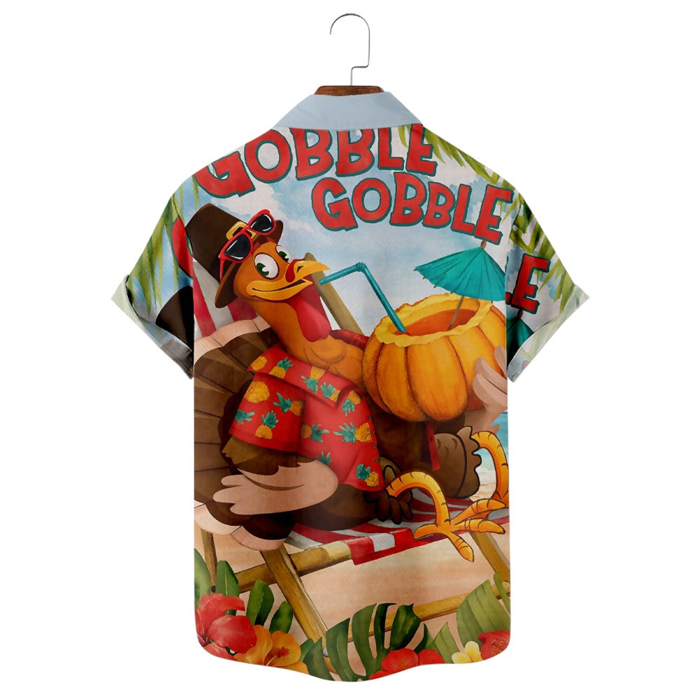 Gobble Printed Short Sleeve Shirt