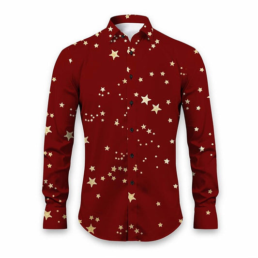 Star Patterned Festive Party Shirt