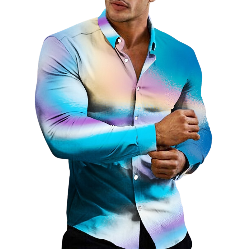 Gradient Patterned Party Shirt