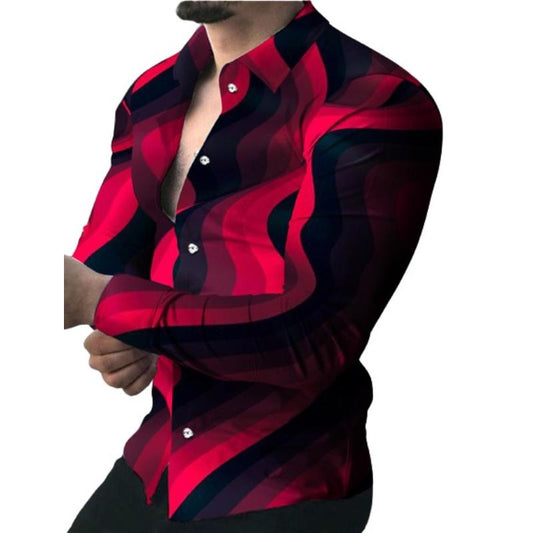 Gradient Print Designer Casual Shirt