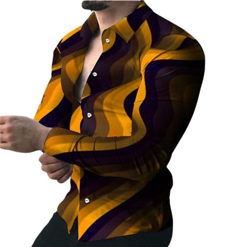 Gradient Print Designer Casual Shirt