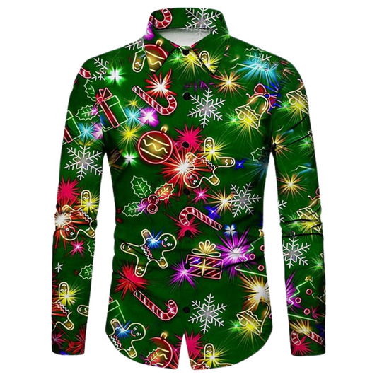 Graffiti Gingerbread Party Casual Shirt