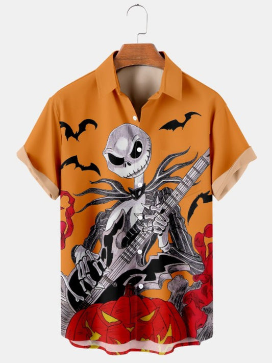 Guitar Jack Print Casual Shirt