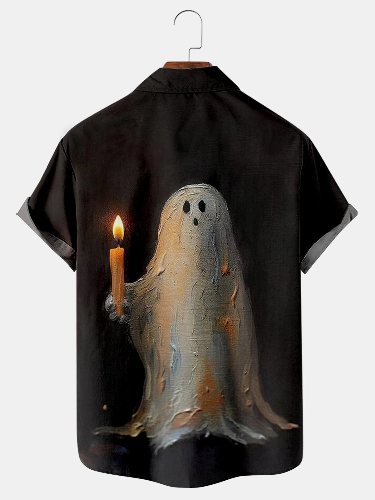 Halloween Candle Painting Print Shirt