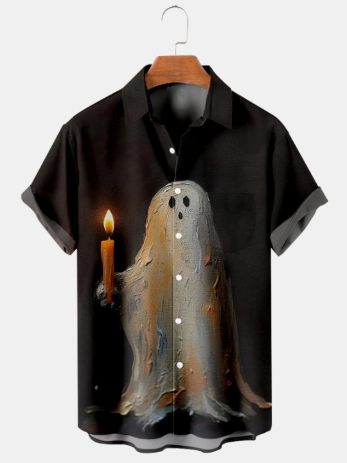 Halloween Candle Painting Print Shirt