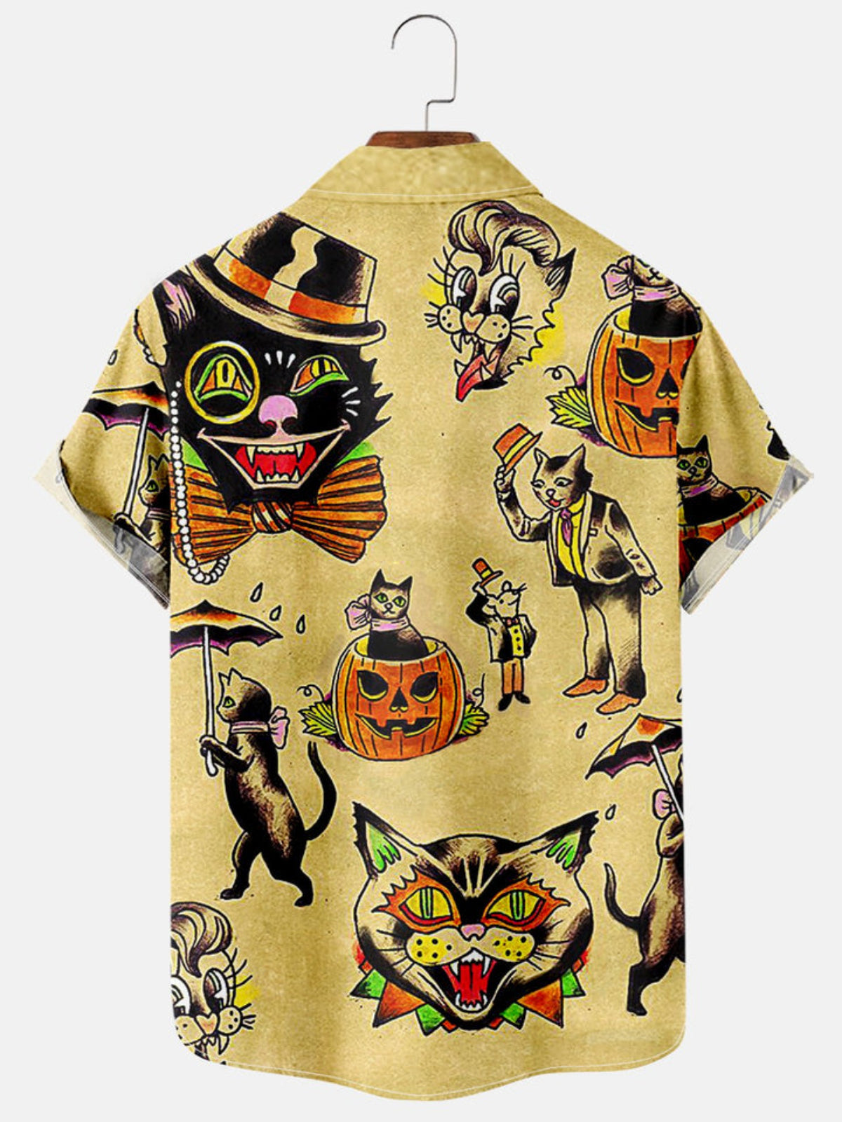 Halloween Cat Printed Shirt