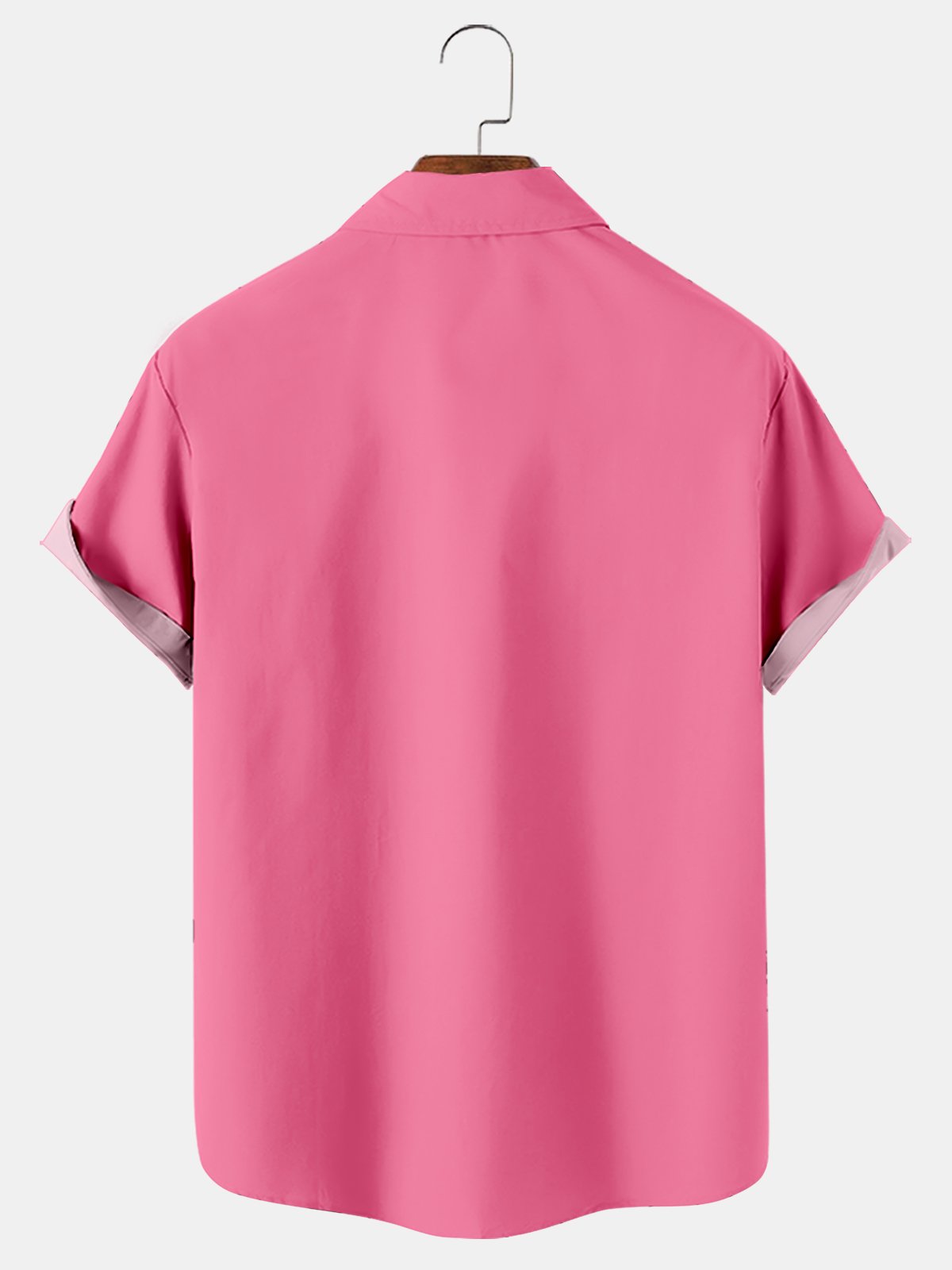 Halloween Flamingo Print Bowling Shirt