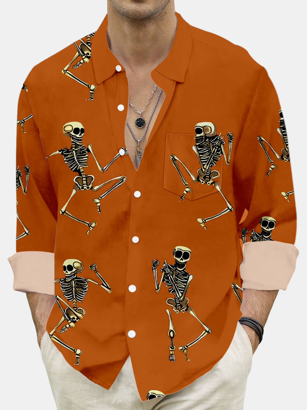 Halloween Fun Print Long Sleeve Shirt