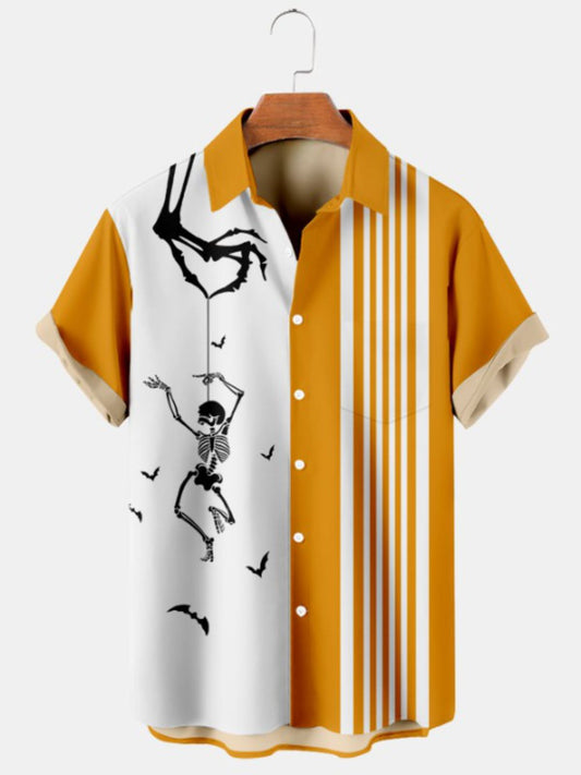 Halloween Fun Stripe Print Shirt