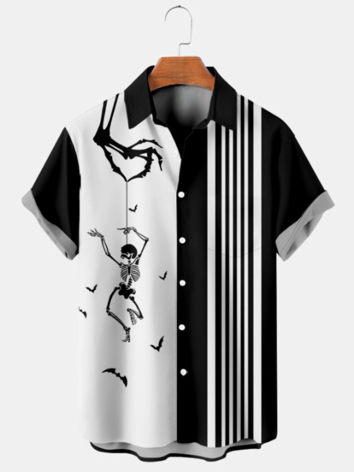 Halloween Fun Stripe Print Shirt