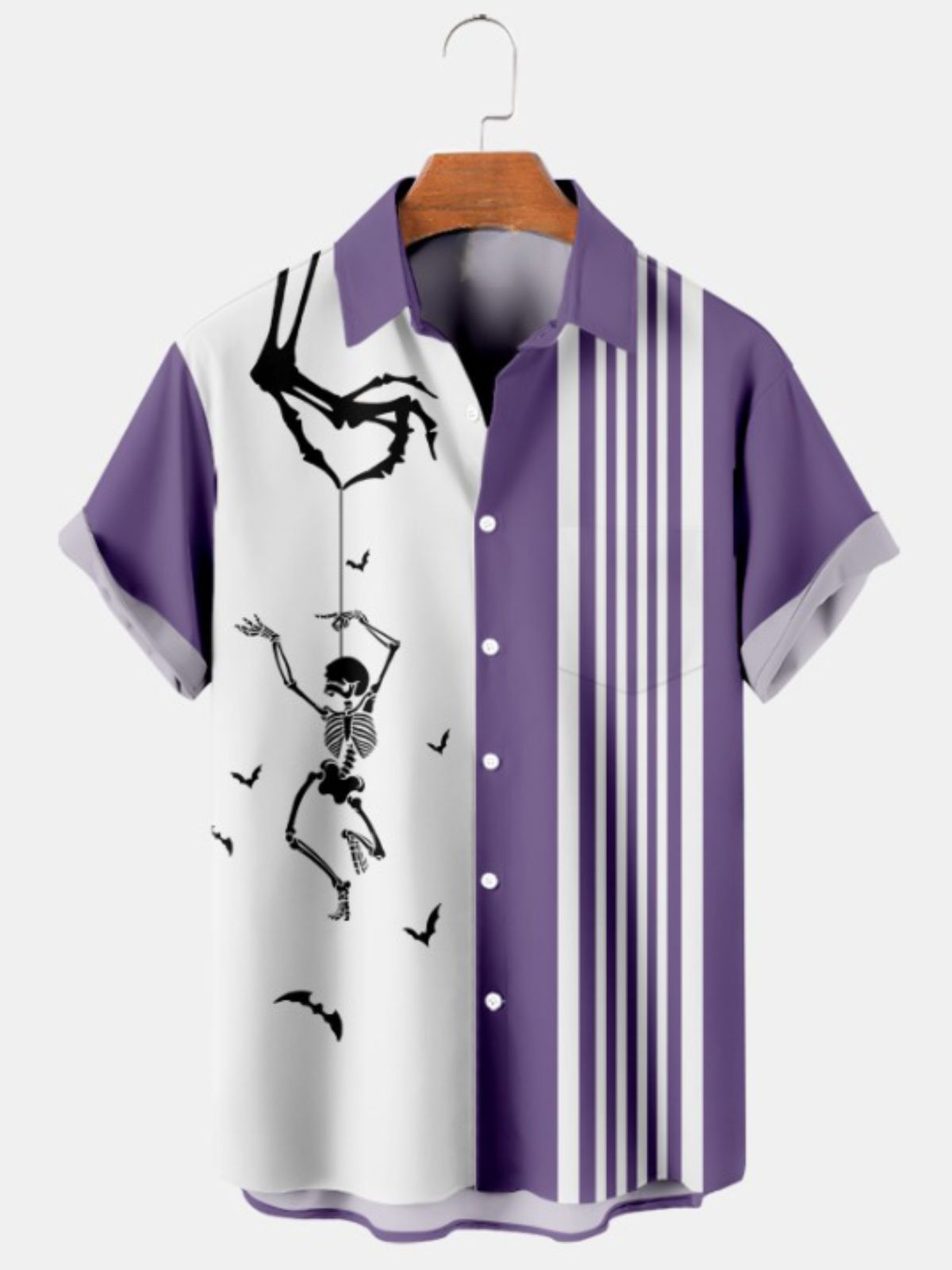 Halloween Fun Stripe Print Shirt