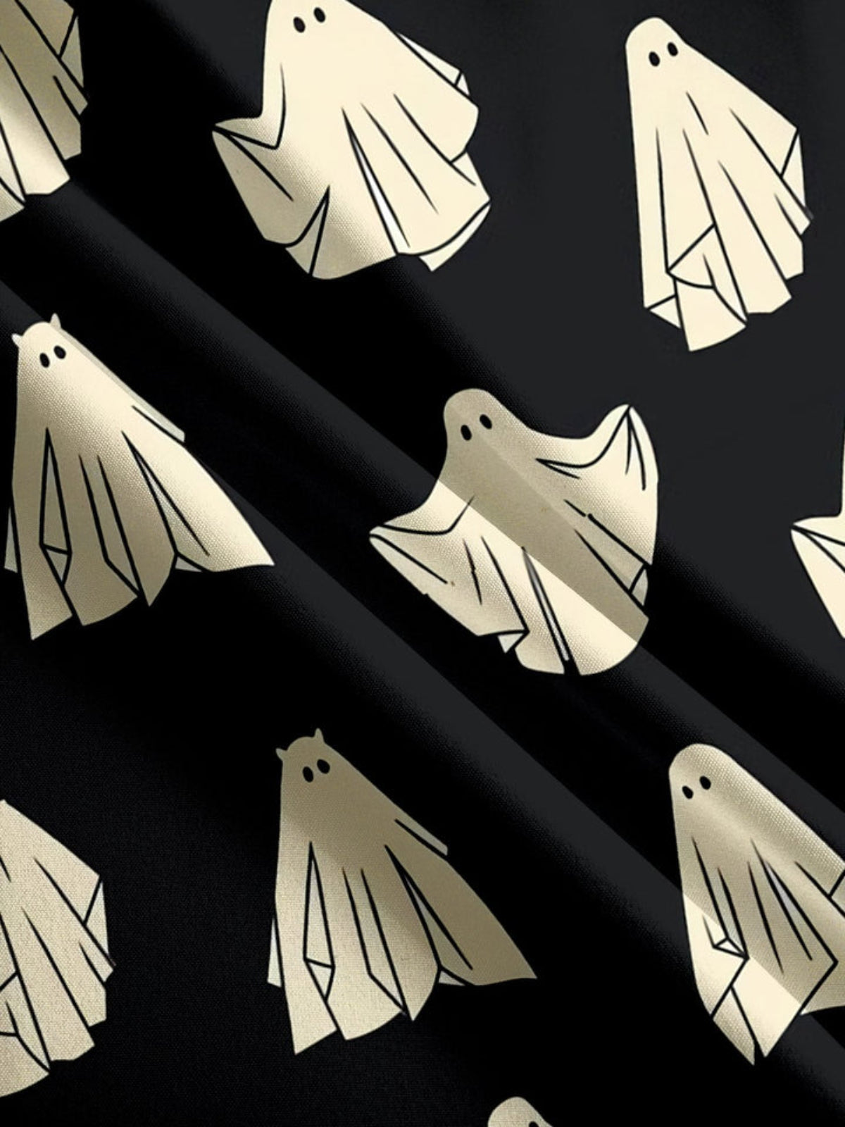 Halloween Ghost Printed Short Sleeve Shirt