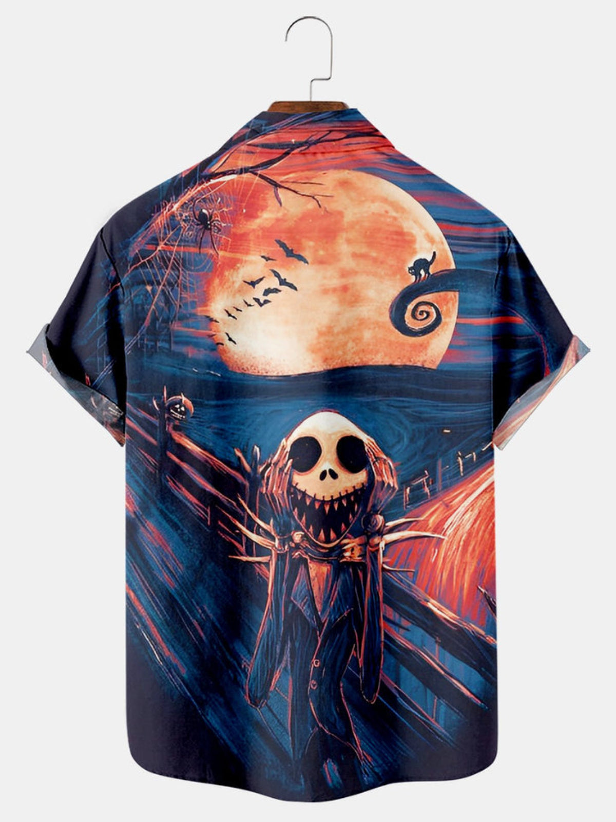 Halloween Oil Painting Short Sleeve Shirt