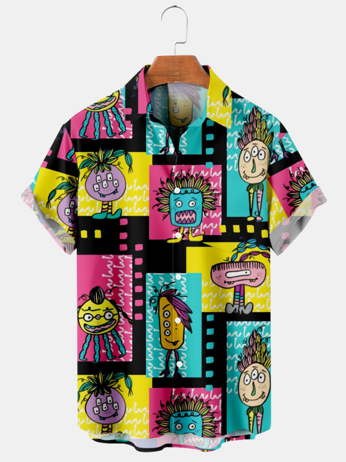 Halloween Party Printed Short Sleeve Shirt