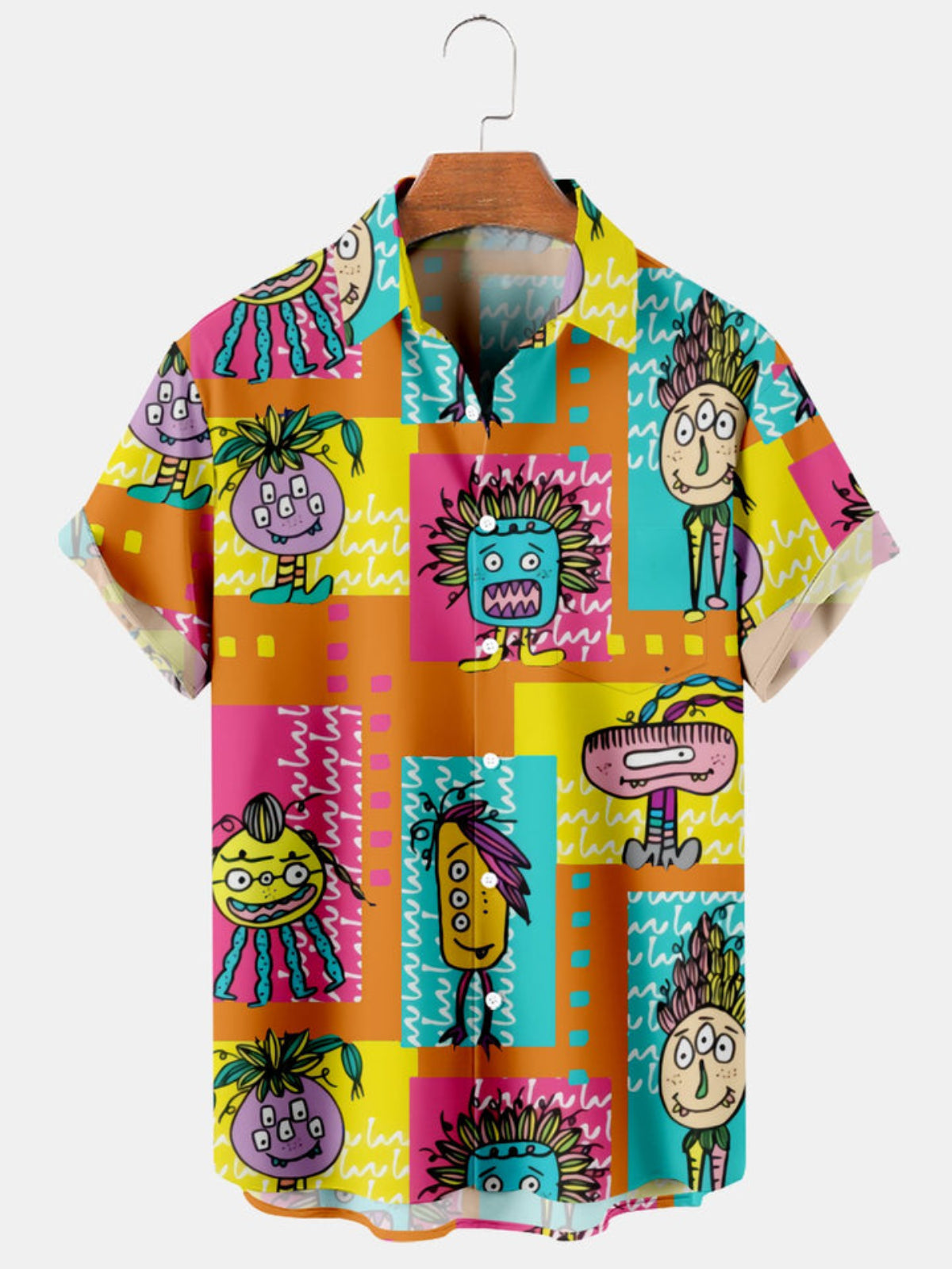 Halloween Party Printed Short Sleeve Shirt