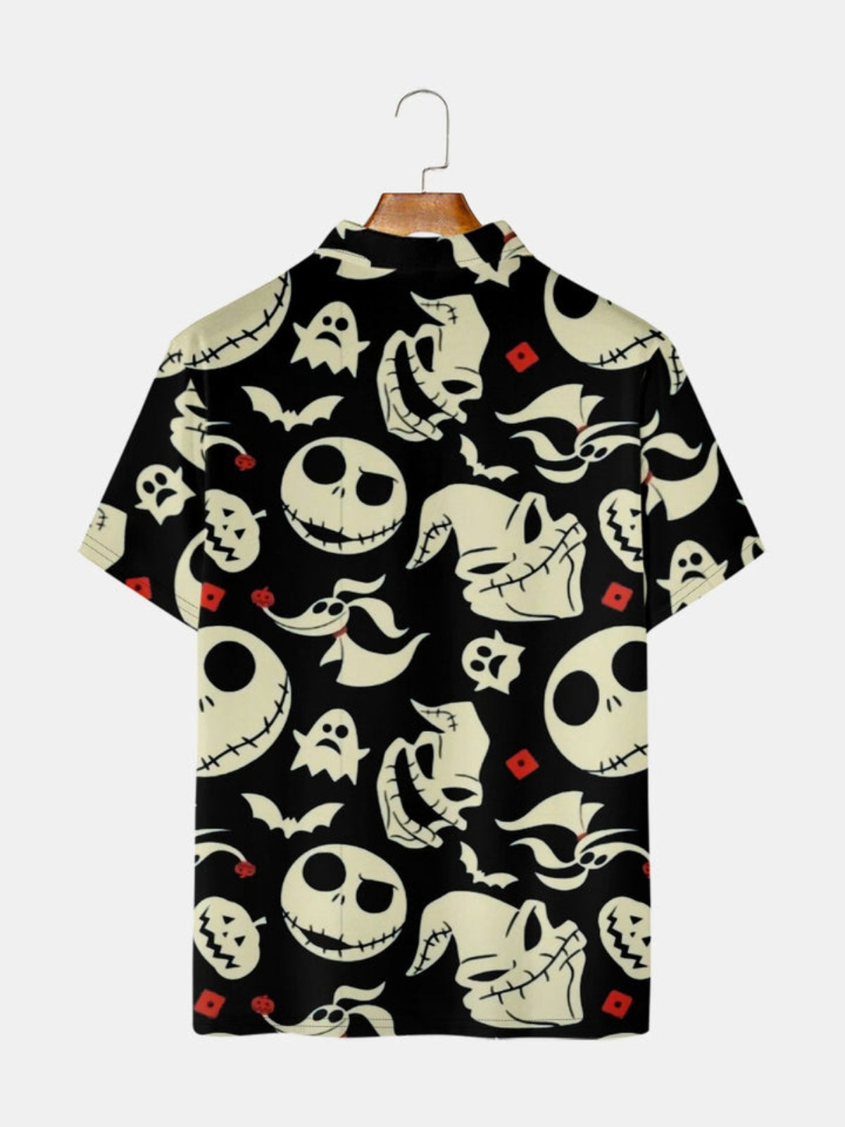 Halloween Printed Short Sleeve Polo Shirt
